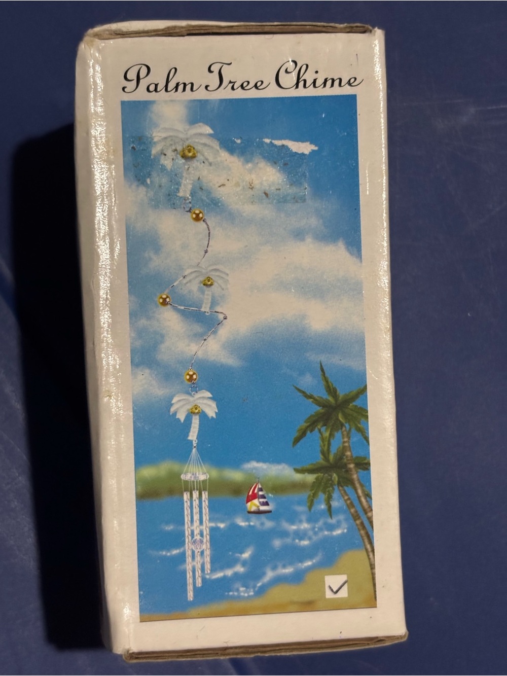 Palm Tree Chime - yellow color Beach Wind Chime